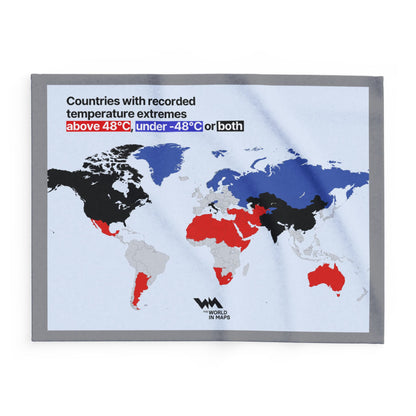 Hot and Cold Countries Fleece Blanket